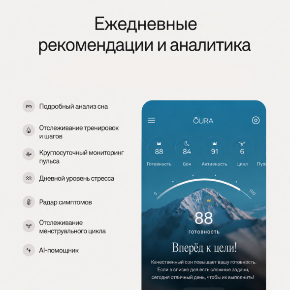 Умное кольцо Oura Ring 5 (размер 8), золотой/Gold в Краснодаре