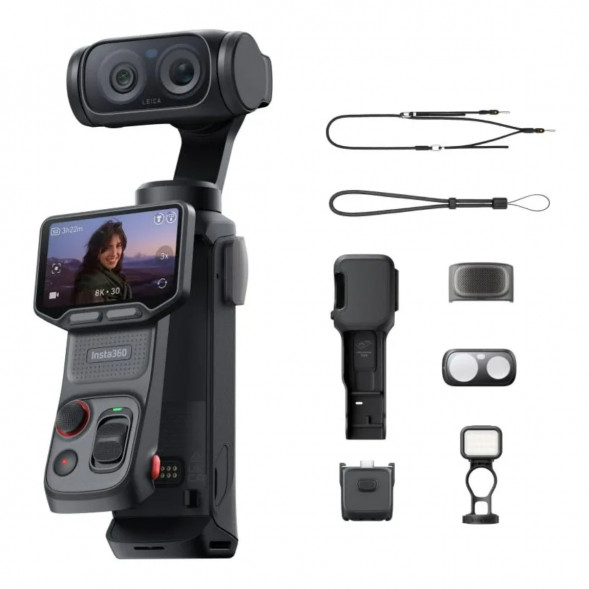 Экшн-камера Insta360 Luna Ultra Fill Light Bundle, Cosmic Black в Краснодаре