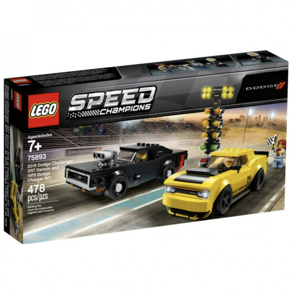 Конструктор LEGO Speed Champions 75893 2018 Dodge Challenger SRT Demon и 1970 Dodge Charger R/T в Краснодаре