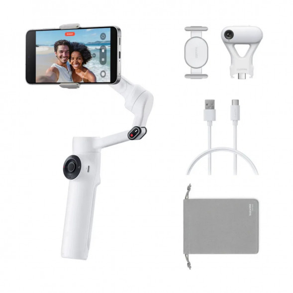 Стабилизатор Insta360 Flow 2 AI Tracker Bundle, Summit White в Краснодаре