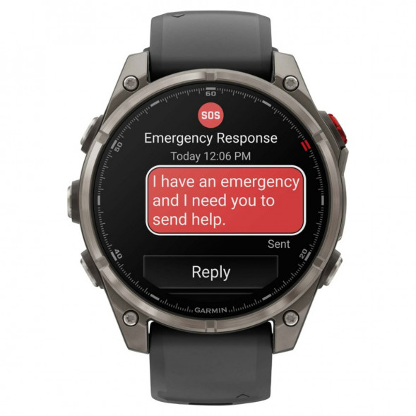 Умные часы Garmin Fenix 8 PRO, 47 мм, AMOLED, Sapphire, Titanium with Graphite/Black Silicone Band 010-03198-10 в Краснодаре