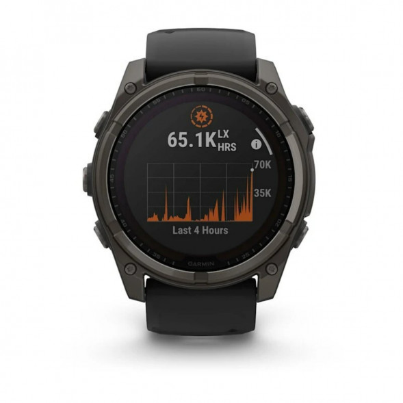 Умные часы Garmin Fenix 8, 51 мм, Solar, Sapphire Carbon Gray DLC Titanium with Black/Pebble Gray Silicone 010-02907-10 в Краснодаре