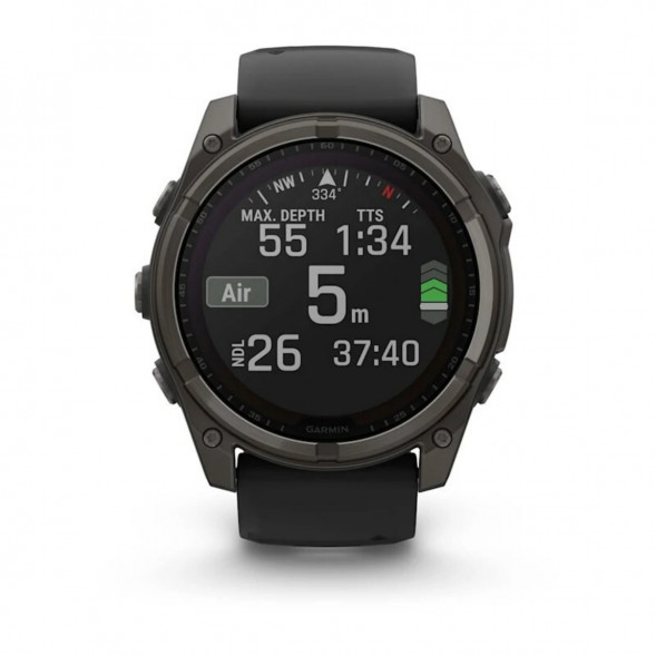 Умные часы Garmin Fenix 8, 51 мм, Solar, Sapphire Carbon Gray DLC Titanium with Black/Pebble Gray Silicone 010-02907-10 в Краснодаре