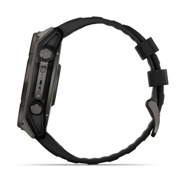 Умные часы Garmin Fenix 8, 51 мм, Solar, Sapphire Carbon Gray DLC Titanium with Black/Pebble Gray Silicone 010-02907-10 в Краснодаре