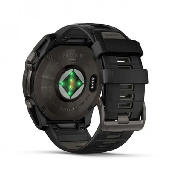 Умные часы Garmin Fenix 8, 51 мм, Solar, Sapphire Carbon Gray DLC Titanium with Black/Pebble Gray Silicone 010-02907-10 в Краснодаре