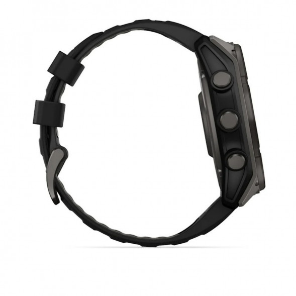 Умные часы Garmin Fenix 8, 51 мм, Solar, Sapphire Carbon Gray DLC Titanium with Black/Pebble Gray Silicone 010-02907-10 в Краснодаре