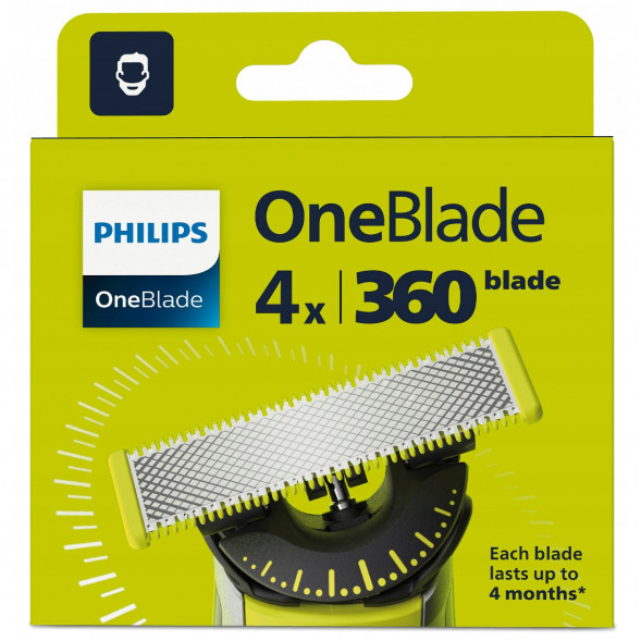 Сменные лезвия Philips Oneblade 360 QP440/50, 4 шт. в Краснодаре