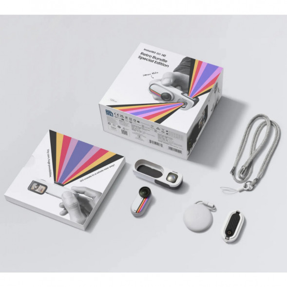 Экшн-камера Insta360 Go 3S Retro Bundle Special Edition 64ГБ, White в Краснодаре