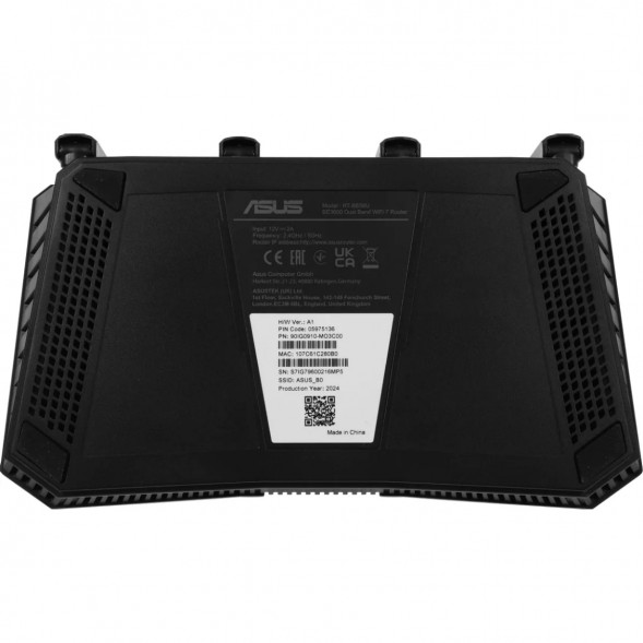 Wi-Fi роутер ASUS RT-BE58U, Wi-Fi 7, BE3600, 2.4/5ГГц, 4 LAN, черный в Краснодаре
