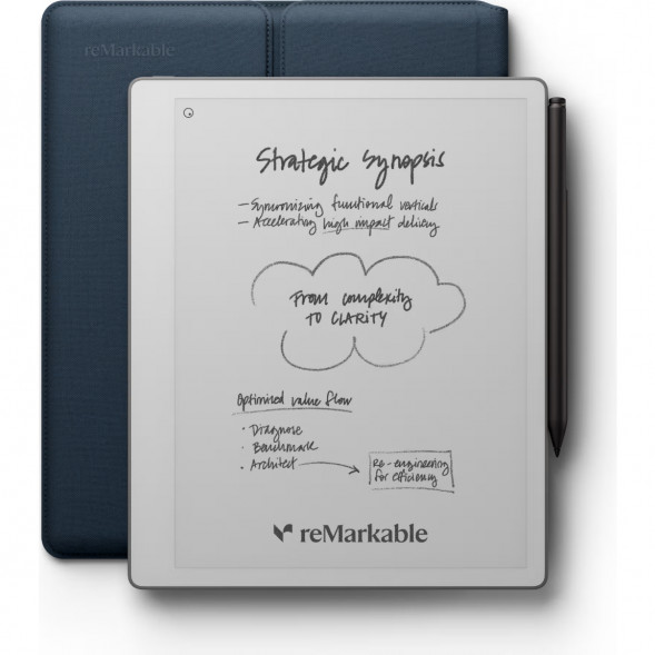 Графический планшет reMarkable Paper Pure+Marker Plus+Sleeve Folio, Ocean Blue в Краснодаре